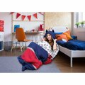 Bromas Dorne Sleeping Bag with Cat Ear Hood Two Tone Design - Navy, Red & White BR2826789